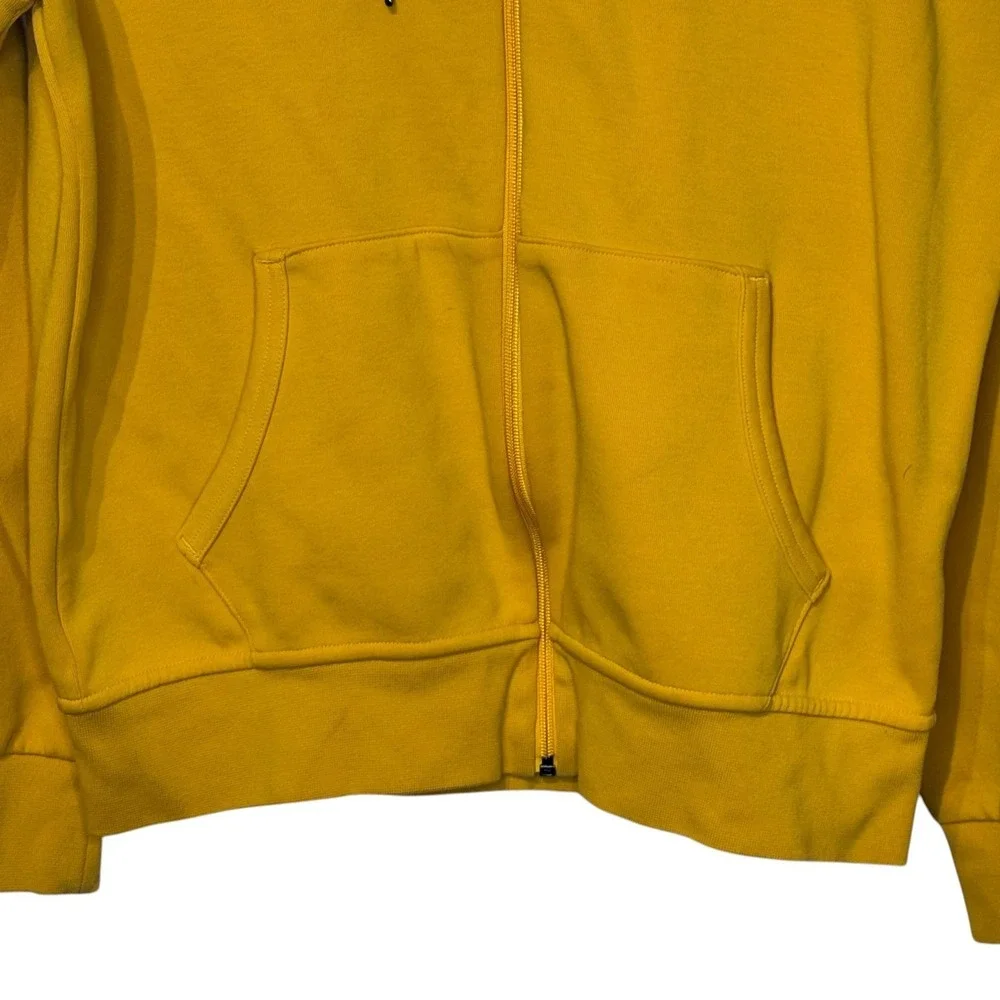 Polo Ralph Lauren Women Jacket Vintage 90's Full Zip Fleece Hoodie Yellow Medium